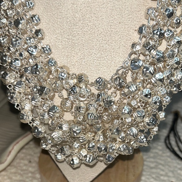 Chico's Jewelry - Chicos Dazzling Silver Crystal Beads Necklace